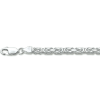 Collier, zilver koningsschakel 3,5mm. (lengte: 50cm.) - 17286