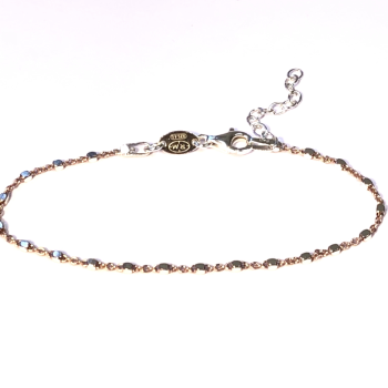 My iMenso Armband, model 27-00667 zilver/rosé verguld (lengte 16-18,5cm.) - 17353