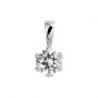 Hanger, zilver met zirconia (steenmaat: 6mm.) - 17413