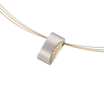 Boccia Hanger, titanium/bicolour  model 0793-04 met diamant 0,015ct. (excl. collier) - 17503