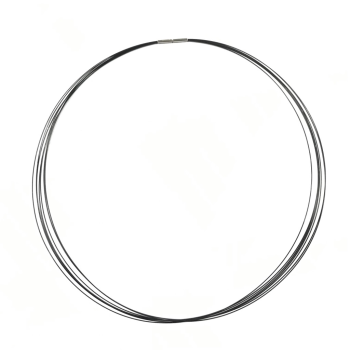 Collier, staal zwart (7-draads - 42cm.) - 17547 Collier, staal zwart (7-draads - 42cm.) - 17547