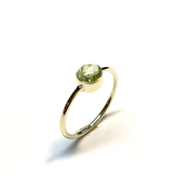 Eclat Ring, 14krt.goud met peridoot 5mm. (maat 16) - 18177
