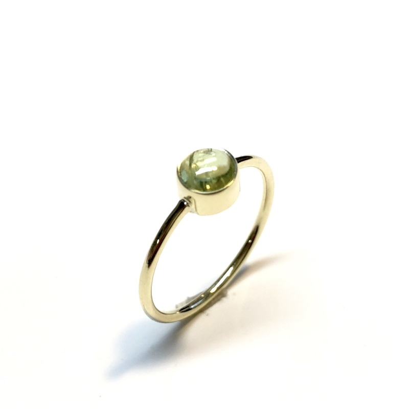 Eclat Ring, 14krt.goud met peridoot 5mm. (maat 16) - 18177
