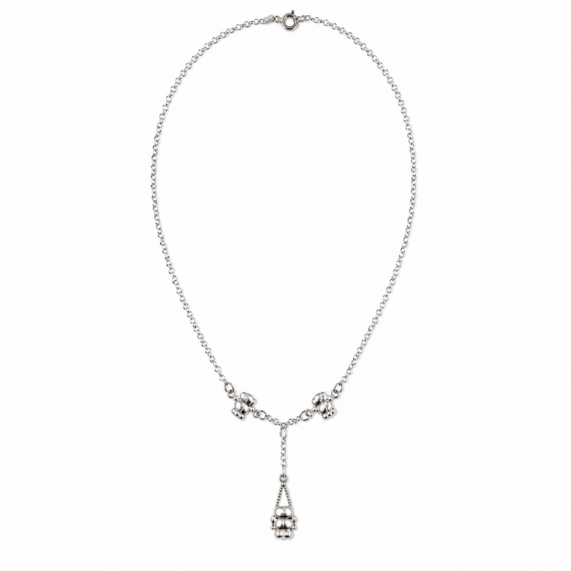 Collier, Forever Friends  zilver jasseron met graveerplaatje (lengte: 42cm.) - 17206
