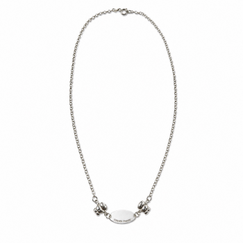 Collier, Forever Friends  zilver jasseron met graveerplaatje (lengte: 41cm.) - 18346