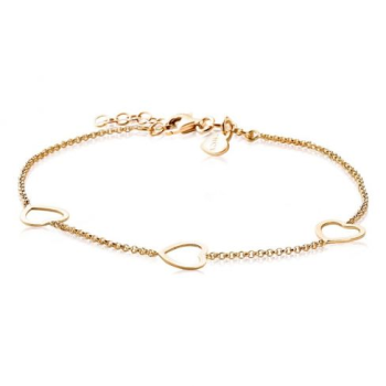 Zinzi Armband, model ZIA1188G hartjes (lengte: 17,5-20cm.) - 18616