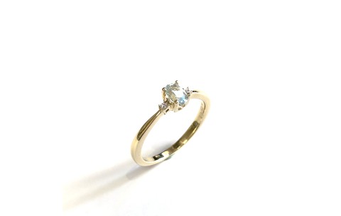 Eclat Ring, 14krt.goud met topaas en 0.02ct.diamant (maat 16) - 18738