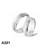 Amorio Ring, zilver gerhodineerd breedte 5mm. (maat 17,5)  RING MET ZIRCONIA - 16381