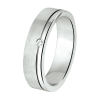 Amorio Ring, zilver gerhodineerd (breedte 5mm. (maat 17,5) RING MET ZIRCONIA - 16386