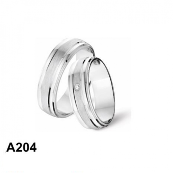 Amorio Ring, zilver gerhodineerd breedte 6mm. (maat 17,5) RING MET ZIRCONIA - 16390