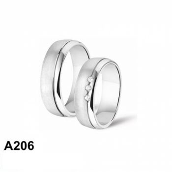 Amorio Ring, zilver gerhodineerd breedte 6mm. (maat 20) GLADDE RING - 16393