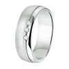 Amorio Ring, zilver gerhodineerd breedte 6mm. (maat 17,5)  RING MET ZIRCONIA - 16394