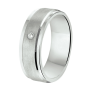 Amorio Ring, zilver gerhodineerd breedte 6.5mm. (maat 17,5) RING MET ZIRCONIA - 16399