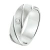 Amorio Ring, zilver gerhodineerd breedte 6.5mm. (maat 17,5) RING MET ZIRCONIA - 16401 Amorio Ring, zilver gerhodineerd breedte 6.5mm. (maat 17,5) RING MET ZIRCONIA - 16401