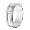 Amorio Ring, zilver gerhodineerd (breedte 6.5mm.)  RING MET ZIRCONIA - 16403