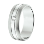 Amorio Ring, zilver gerhodineerd (breedte 6.5mm.)  RING MET ZIRCONIA - 16403