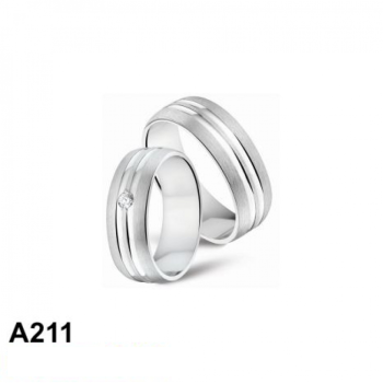 Amorio Ring, zilver gerhodineerd breedte 6.5mm. (maat 20)  GLADDE RING - 16404