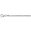 Armband, zilver fantasie gedraaid (lengte: 19cm.) - 18898