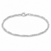 Armband, zilver fantasie gedraaid (lengte: 19cm.) - 18898