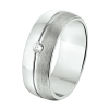 Amorio Ring, zilver gerhodineerd breedte 7mm. (maat 17,5) RING MET ZIRCONIA - 16409 Amorio Ring, zilver gerhodineerd breedte 7mm. (maat 17,5) RING MET ZIRCONIA - 16409