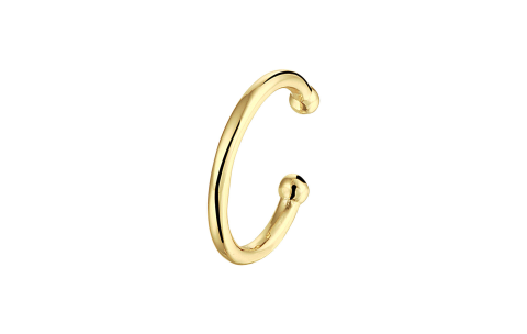 HC Earcuff, zilver geel verguld (13x2mm.) - 18983