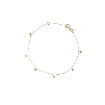 Jackie Armband, 14krt.goud Bubbles (lengte: 17-19cm.) - 19059
