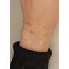 Jackie Armband, 14krt.goud Bubbles (lengte: 17-19cm.) - 19059