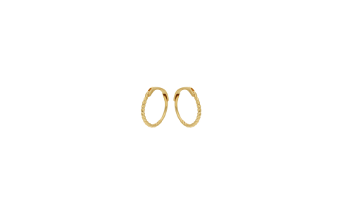 Jackie klap-oorringen, 14krt.goud Twist (10x1mm.) - 19068