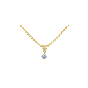 Jackie Hanger, 14krt.goud met topaas 3,4mm.(excl.collier) - 19086