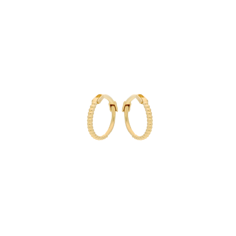 Jackie klap-oorringen, 14krt.goud Mini Dots (10x1mm.) - 19066 Jackie klap-oorringen, 14krt.goud Mini Dots (10x1mm.) - 19066