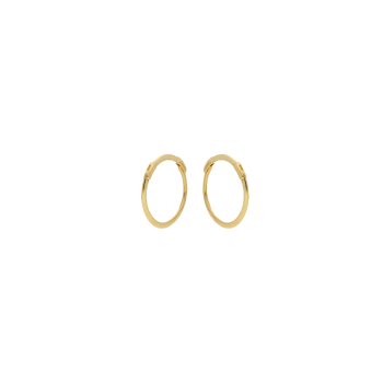 Jackie klap-oorringen, 14krt.goud Plain (10x1mm.) - 19067