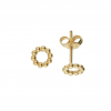Jackie Oorknoppen, 14krt.goud Bubbly Circle (5,5mm.) - 19070