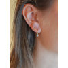 Jackie Oorknoppen, 14krt.goud Bubbly Circle (5,5mm.) - 19070