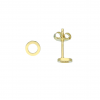 Jackie Oorknoppen, 14krt.goud Circle Silhouette (5mm.) - 19073