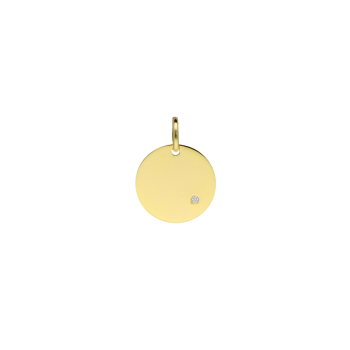 Jackie Hanger, 14krt.goud 12mm. met diamant (excl.collier) - 19090 Jackie Hanger, 14krt.goud 12mm. met diamant (excl.collier) - 19090