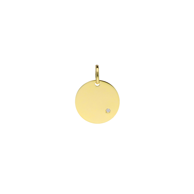 Jackie Hanger, 14krt.goud 12mm. met diamant (excl.collier) - 19090 Jackie Hanger, 14krt.goud 12mm. met diamant (excl.collier) - 19090