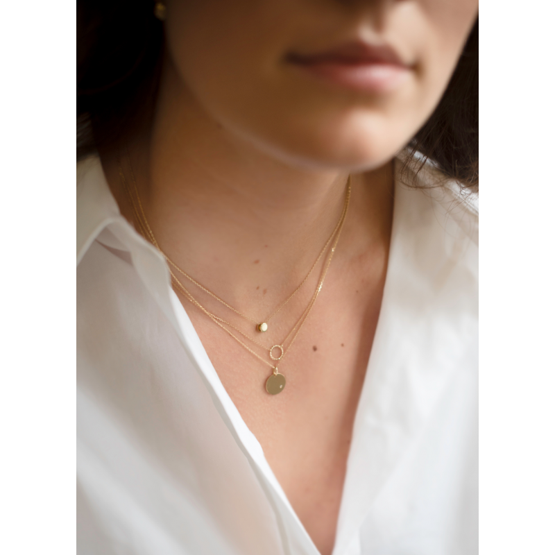Jackie Hanger, 14krt.goud 12mm. met diamant (excl.collier) - 19090 Jackie Hanger, 14krt.goud 12mm. met diamant (excl.collier) - 19090