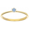 Jackie Ring,14krt.goud met topaas 2,5mm.(maat 56) - 19093