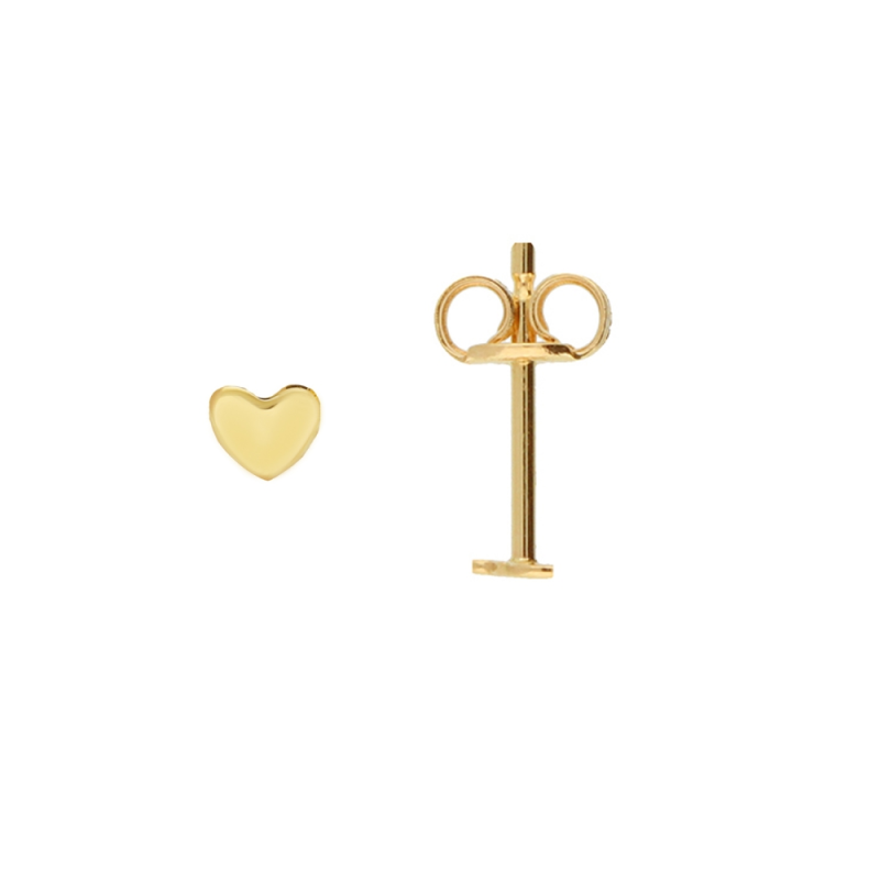 Jackie Oorknoppen, 14krt.goud Mini Heart (3mm.) - 19119 Jackie Oorknoppen, 14krt.goud Mini Heart (3mm.) - 19119