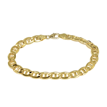 Fjory Armband, 14krt.goud met massief zilveren kern valkenoog 8mm. (lente:21cm.) - 19173