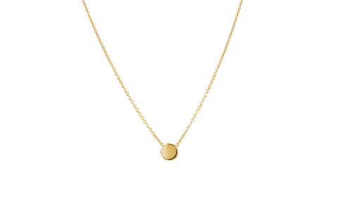 Jackie Collier, 14krt.goud discje 5mm. Plain Circle (lengte: 40-45cm.) - 19202