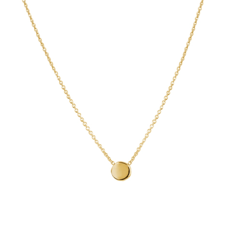 Jackie Collier, 14krt.goud discje 5mm. Plain Circle (lengte: 40-45cm.) - 19202 Jackie Collier, 14krt.goud discje 5mm. Plain Circle (lengte: 40-45cm.) - 19202