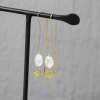Jeh Jewels, Oorhangers model 20333 zilver verguld met maansteen (lengte 5cm.) - 19212 Jeh Jewels, Oorhangers model 20333 zilver verguld met maansteen (lengte 5cm.) - 19212