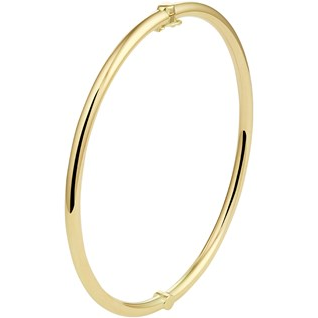 Fjory Bangle, 14krt.goud met massief zilveren kern (breedte:3mm.- diameter:61mm.) - 19420