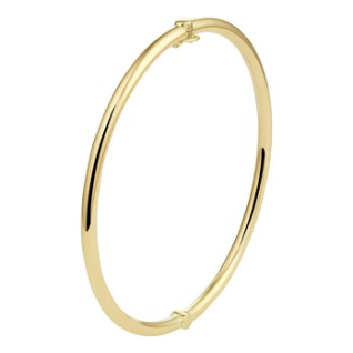 Fjory Bangle, 14krt.goud met massief zilveren kern (breedte:3mm.- diameter:61mm.) - 19420