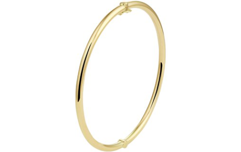 Fjory Bangle, 14krt.goud met massief zilveren kern (breedte:3mm.- diameter:61mm.) - 19420