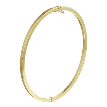 Fjory Bangle, 14krt.goud met massief zilveren kern (breedte:2,5mm.- diameter:61mm.) - 19424