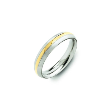 Boccia Ring, titanium bicolour (maat 61) - 19447