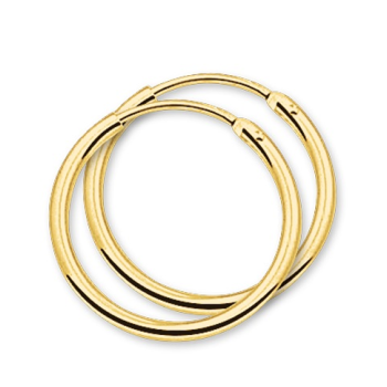 Oorringen, 14krt.goud (20x1,5mm.) - 16549