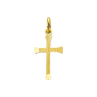 Hanger, 14krt.goud kruisje (17,5x10mm.) - 19307 Hanger, 14krt.goud kruisje (17,5x10mm.) - 19307